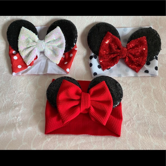 Other - Minnie Inspired baby/toddler headband bows bundle